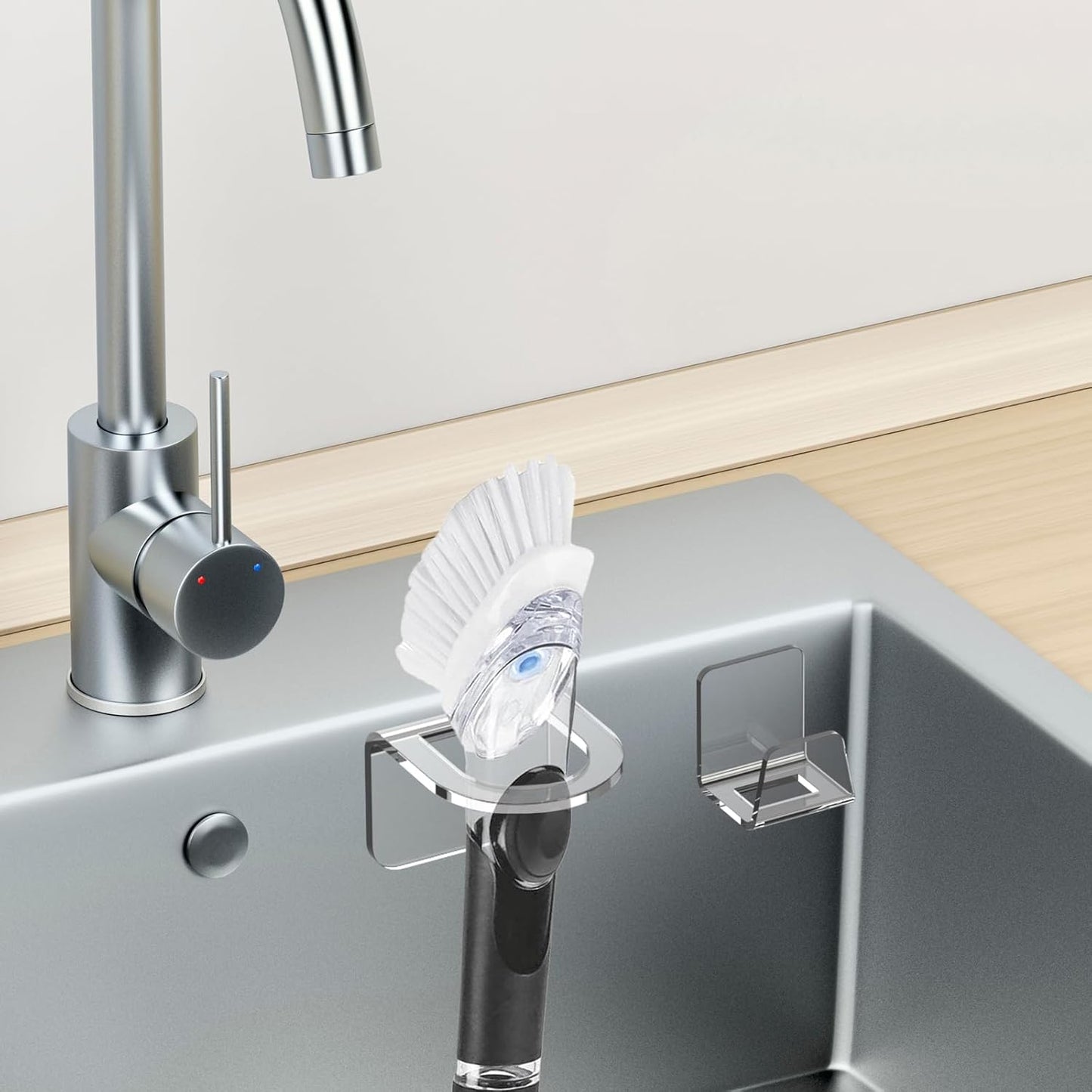 Sponge Holder, Dish Brush Holder, Compatible with OXO Good Grips Soap Dispensing Dish Scrub Brush.