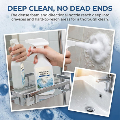 Scale Remover Bathroom Cleaner Foam Spray, Powerful Scale Remover, Bathroom and Shower Foamer Aerosol, Suitable for Tiles, Glass, Stainless, Steel, Acrylicand Natural Stone (1)