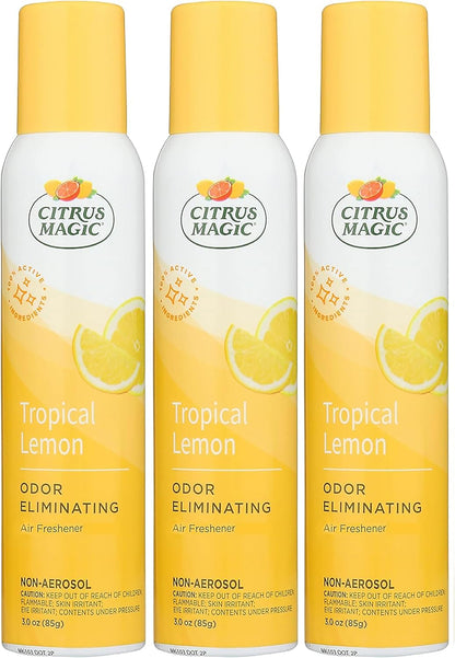 Citrus Magic Odor Eliminator Air Freshener Spray for Home, Orange Blast, 3-Ounce, Pack of 3