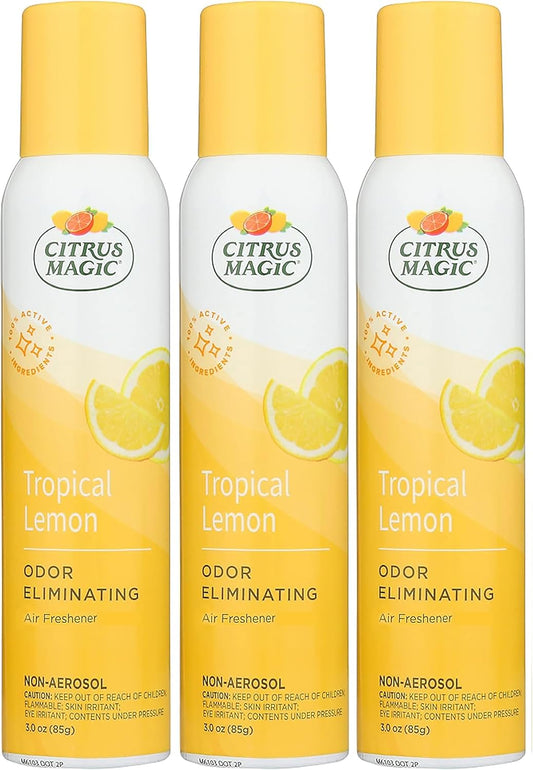 Citrus Magic Odor Eliminator Air Freshener Spray for Home, Orange Blast, 3-Ounce, Pack of 3