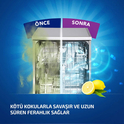 Finish Dishwasher Air Freshener with Anti-Odor Technology, Lime-Lemon Scent, Up to 60 Washes