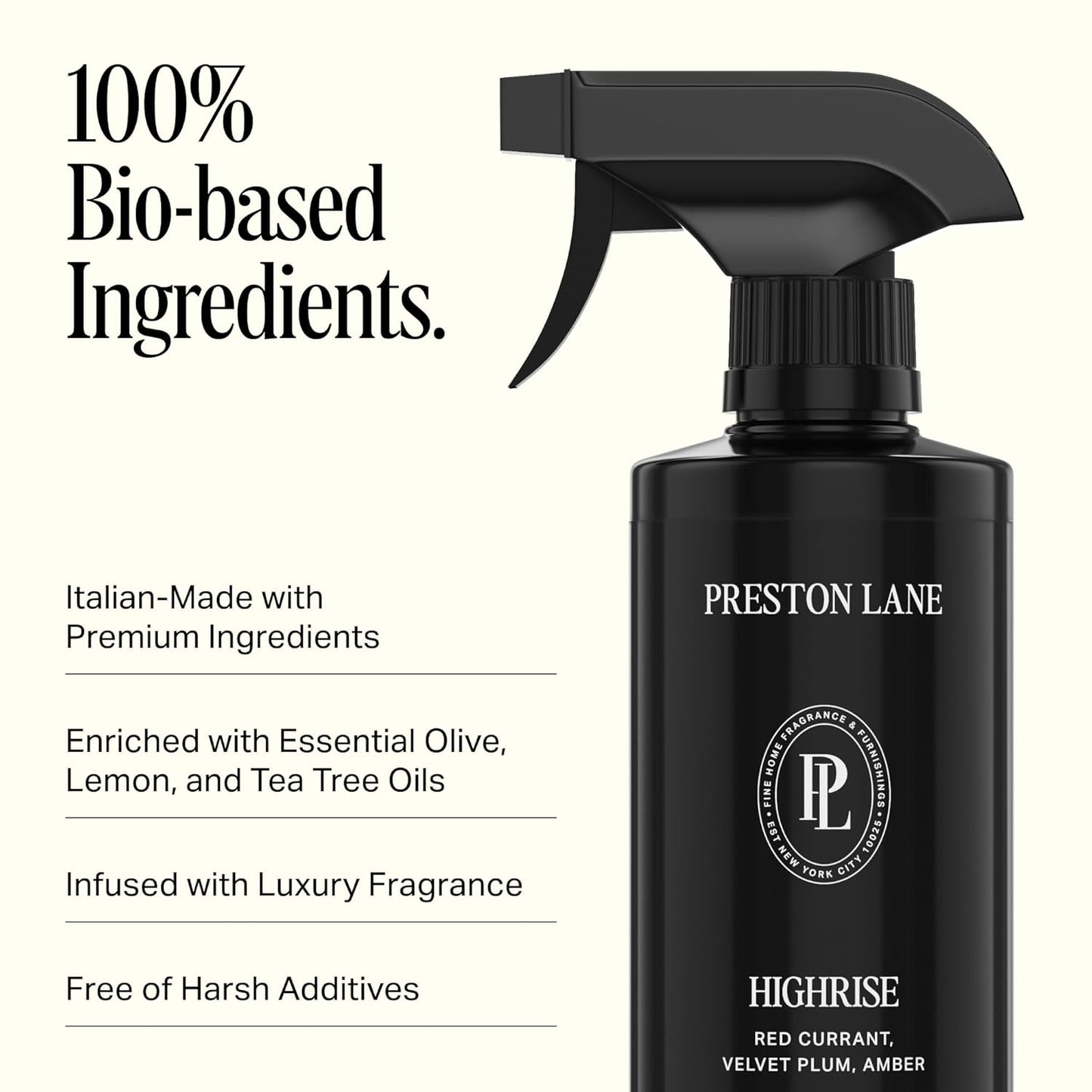Preston Lane Luxury All-Purpose Cleaner, Mayfair Scent | Bio-Based Multi-Surface Spray | Streak-Free Finish, Lifts Dirt, Smudges & Grease | Vegan & Cruelty-Free