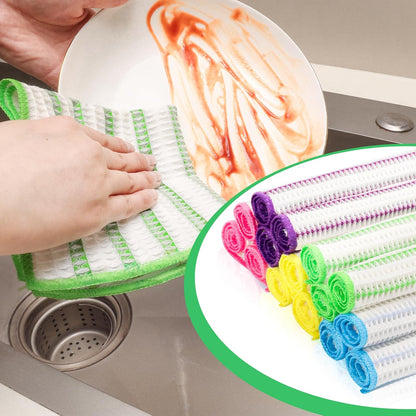 Forggon12 Pcs New Upgrade 3-Layer Metal Dish Cloth, No Scratches and No Odor, Multipurpose Wire Dishwashing Rag for Wet and Dry, Kitchen Cleaning DishRags,Sinks,Dishes,Stove Top, Dimensions(7.08X8.86)
