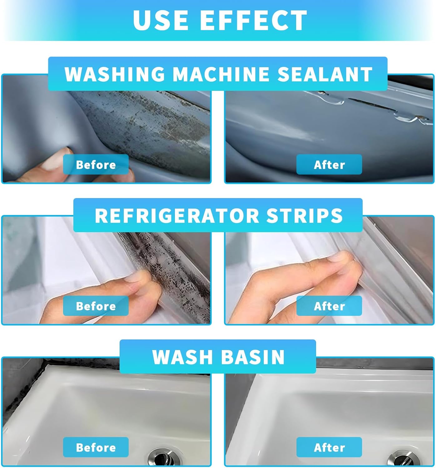 Household Mol-d Remover Gel - Stain Cleaning Gel Kit – 14 FL Oz / 10 in 1 Premium Cleaning – for Washing Machine Seals, Tile Grout, Bathroom, Kitchen, Sink – Includes Brushes, Cloth & Gloves