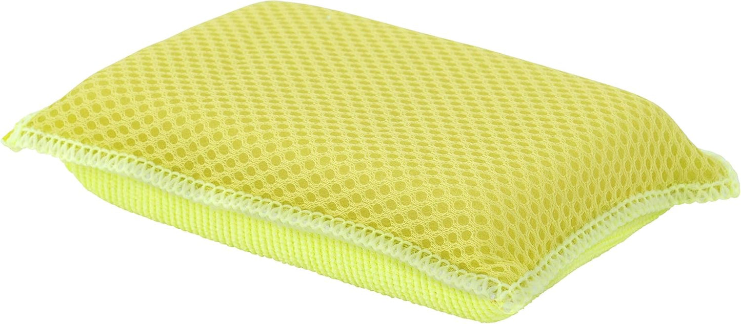 Superio Miracle Microfiber Sponges for Kitchen 3-Pack Red Yellow Blue, Kosher Non-Scratch Sponge Scrubber Heavy Duty Multi-Purpose Cleaning of Dishes, Pots, Pans and Counter tops, Machine Washable