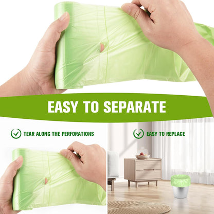 220Counts Small Trash Bags 4 Gallon, Flexible & Durable Small Garbage Bags, Unscented & Easy Tearing 4 Gallon Trash Bag for Kitchen, Bathroom, Bedroom, Office, Transparent,0.3Mil