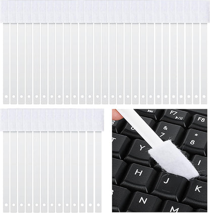 Ouligay 40PCS Disposable Crevice Cleaning Brushes Crevice Cleaning Tools Crevice Hole Brush Disposable Toilet Brush Keyboard Scrub Brush for Window Groove,Door Track, Keyboard,Grooves(White)