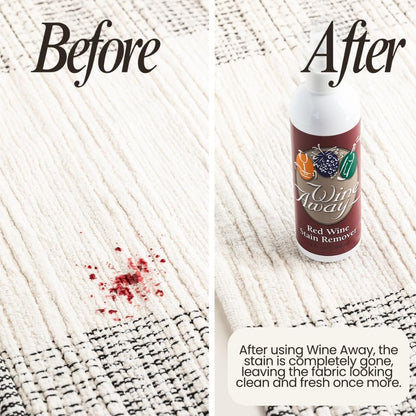Wine Away Red Wine Stain Remover Spray Bundle, Fabric, Upholstery & Carpet Cleaner Solution, Removes Wine Spots & Laundry Stains, Fast-Acting Spot Treatment, 12oz Home & 2oz Travel Size