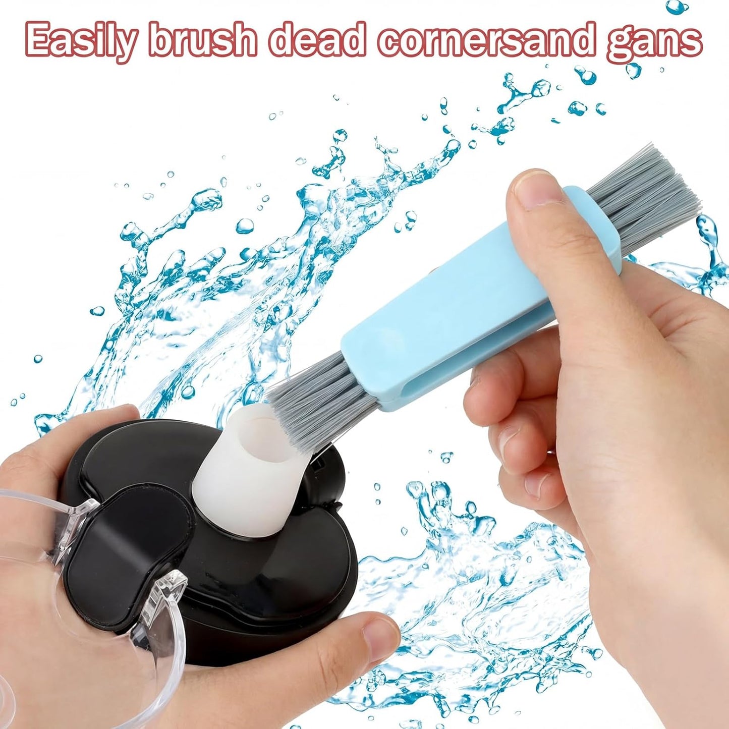 3 in 1 Bottle Cleaning Brush Set – Soft Bristle Straw Brush & Spout Lid Cleaner, Versatile Water Bottle Brushes Kit for Travel Mugs, Baby Sippy Cups & Coffee Mugs（6pcs）