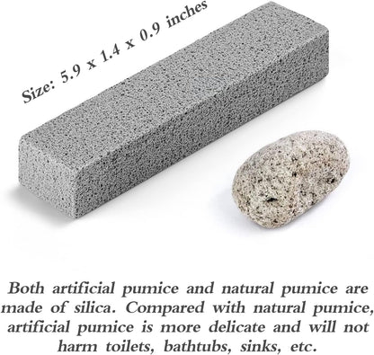 Lenicany 6Pack Pumice Stone for Toilet Cleaning Bowl Stick,Powerfully Cleans Hard Water Rings, Calcium Buildup & Stains, Suitable for Cleaning Toilet, Bathtubs, Kitchen Sink, Grill