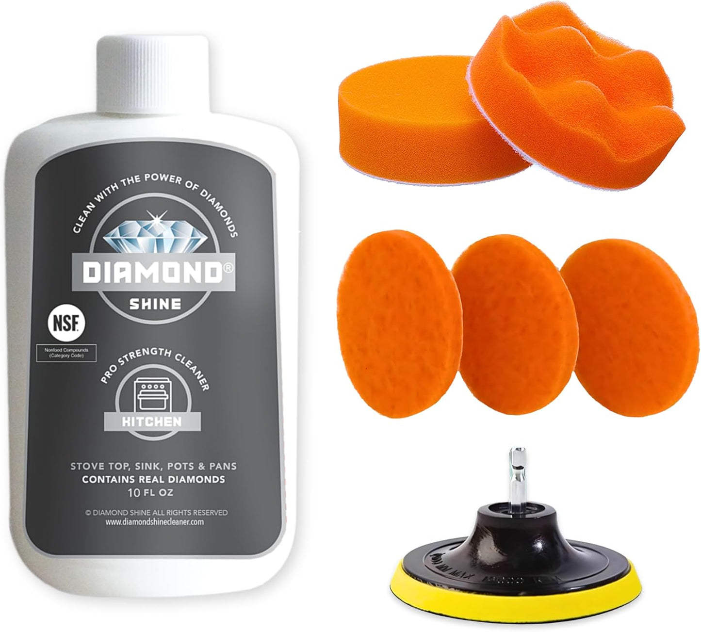 Diamond Shine Ultimate Cooktop Cleaner Combo Pack Smooth Top, Range Top, Ceramic, Electric, Gas, Induction