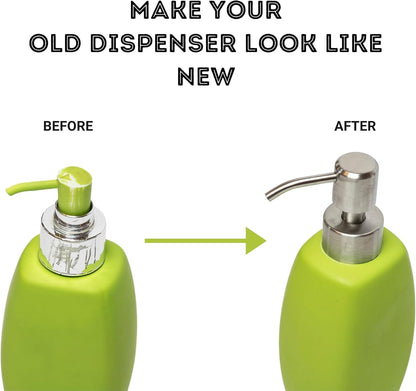 Kapitan Soap Dispenser Pump Head Replacement Spare for Standard 28/400 (26 mm - 28mm / 1.02 in-1.10 in) Neck Size, Stainless Steel Brushed Finish