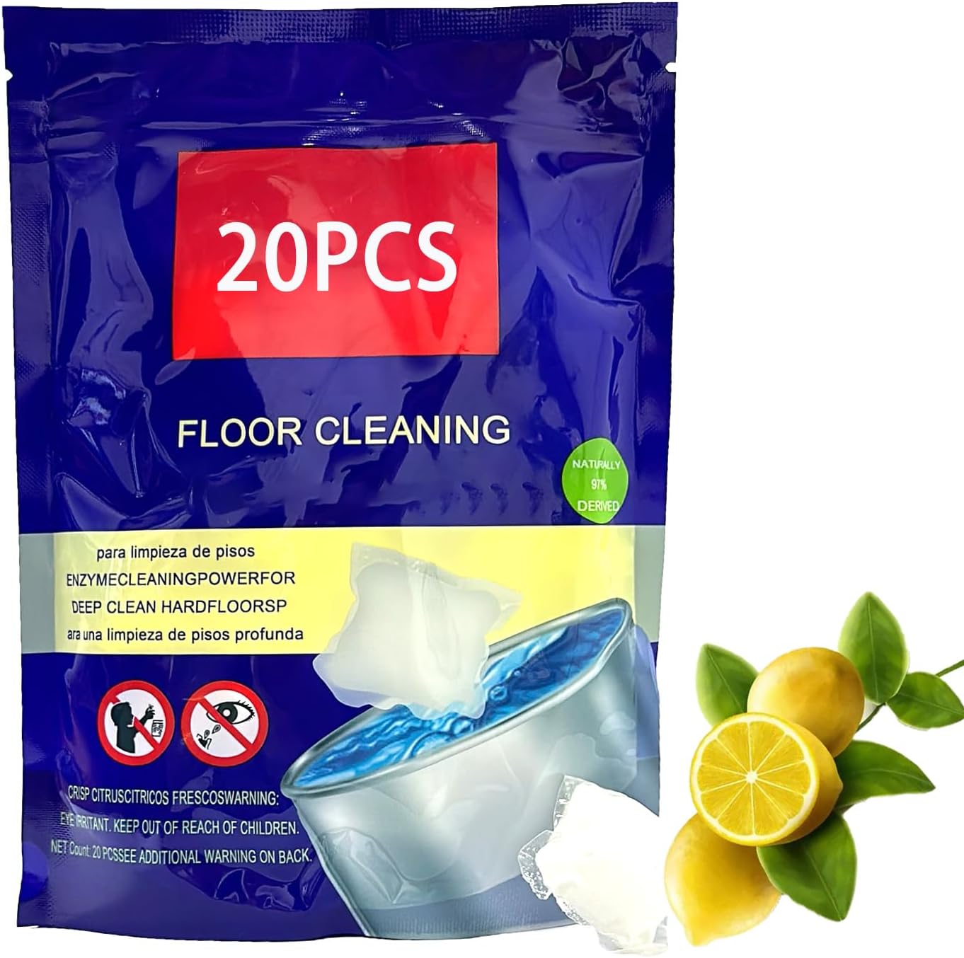 Hard Floor Cleaner,Lavenger Scent 20 Count (1Pack) Made From Natural Ingredients,Safe for All Hard Floors,Perfect for Variety of Mop Buckets (lavender-20)