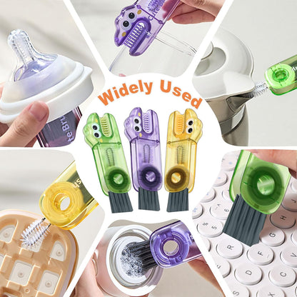 3 in 1 Cup Lid Cleaning Brush, Portable Gap Cleaner Brush - Multifunctional Bottle Cleaning Brush for Bottle Gap/Tight Spaces/Travel Bottle Lid, Home Kitchen Crevice Brush Tools, 3 PCS