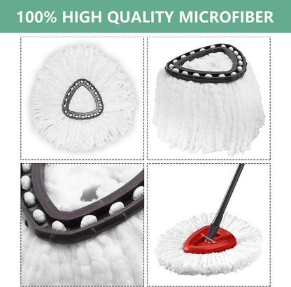 [ 5 Pack ]Mop Heads Replacements, Spin Mop Replacement Head Deep Cleaning Machine Washable and Easy-to-Replace,Spin Mop Refill Replacement Head 100% Microfiber,Mop Head Compatible with O Ceda EasyWrin
