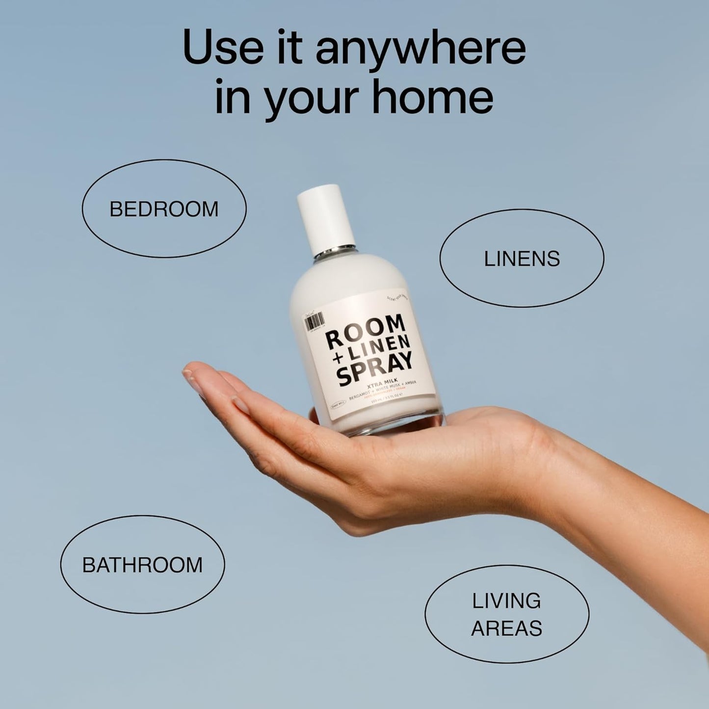 DedCool Room + Linen Spray | Xtra Milk | Natural Fabric & Linen Spray | Non-Toxic, Essential Oil Infused | Freshens Home, Bedding, Couch, Closet & Bath | 3.5 fl oz