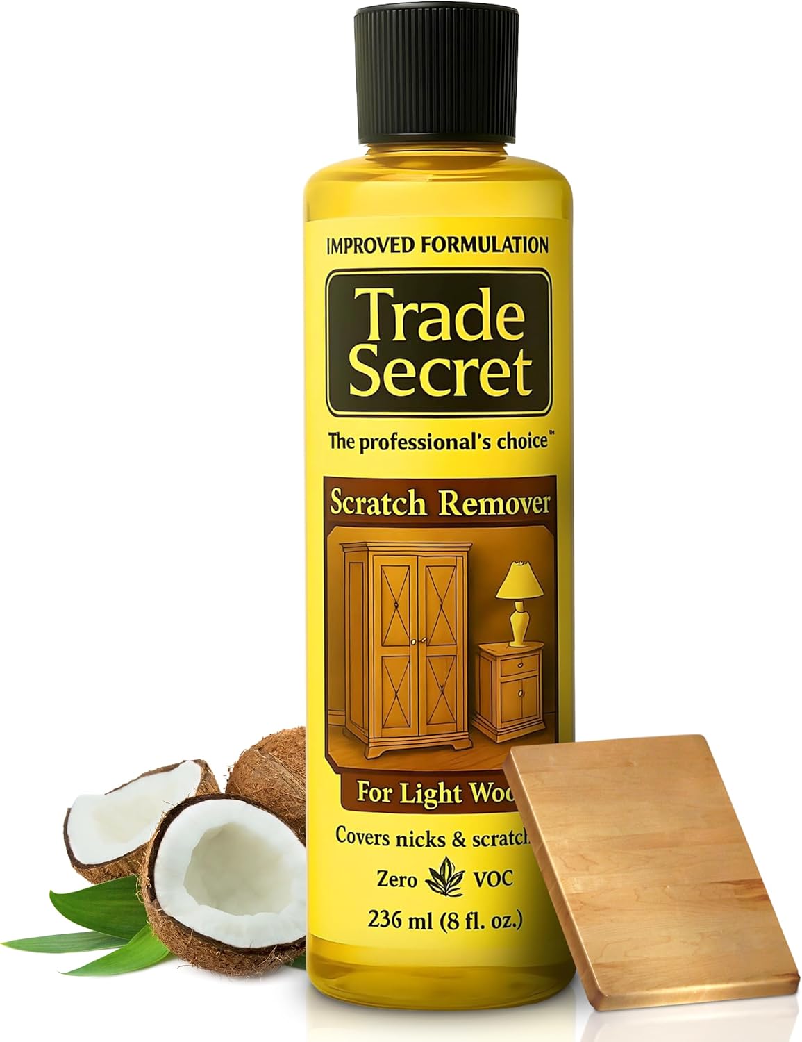 Trade Secret Scratch Concealer for Real Wood Furniture & Floors – Restores Dark Wood Scratch, Covers Nicks, Scuffs & Dogs, Cats Scratches, Marks, Minor Defects