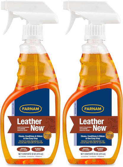 Farnam Leather New Easy-Polishing Glycerine Saddle Soap and Leather Cleaner, 16 oz