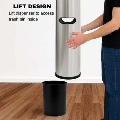 Tazza Budget Gym Equipment Wipe Dispenser – Ultra-Discount Model with Lift-Off Access, Compact Wipes Holder & Built-in Trash Can