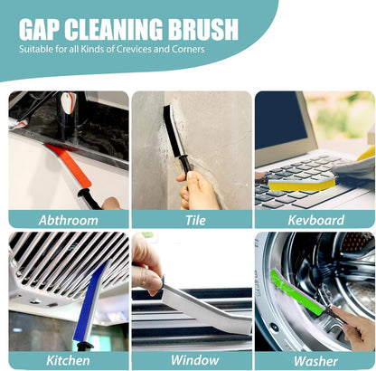 6Pcs Crevice Cleaning Brushes for Household Use, Grout Cleaner Brush, Hard Bristle Groove, Gap Cleaning Tool, Suitable for Hard-to-Reach Regional Spaces（Thick）