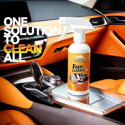Jocecury 2Pcs Multi-Purpose Foam Cleaner, 600ML Car Interior Cleaner for Leather Seats, Fabric, Vinyl & Carpet, No Rinse Interior Detailer Spray for Shoes, Clothes & Home Surfaces