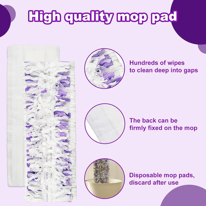 Pure Realm 40 Cout Power Mop Pads Refills for Powermop , Multi-Surface Disposablen swiffer Power Mop Pads，Unscented Spray Cleaning Repalcement Pads Refill