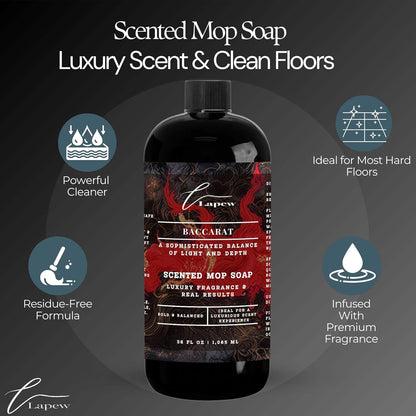 Lapew Black Sea Scented Cleaning Bundle | Carpet Deodorizer Powder (16 oz) & Mop Soap Concentrate (36 oz) | Pet-Friendly Odor Eliminator - Colors A