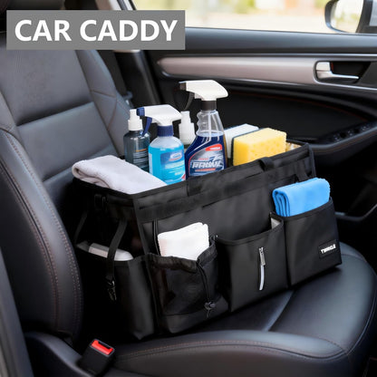 Extra-Large Wearable Cleaning Caddy With Detachable Divider,Cleaning Caddy For Cleaning Supplies Large Cleaning Supply Caddy With Adjustable Shoulder Strap & Waist Belt For Cleaners