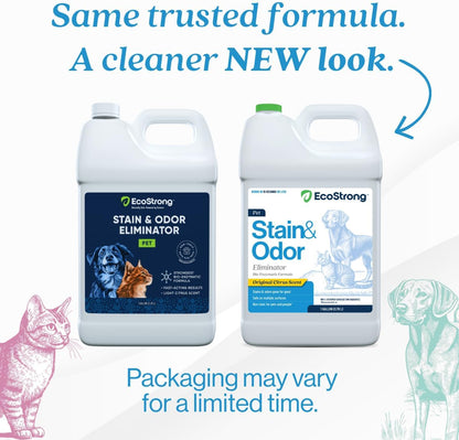 Eco Strong Pet Stain and Odor Remover - Cat Urine Enzyme Cleaner Destroyer, Urine Destroyer for Dogs, Pet Urine Enzyme Cleaner - 128 Oz