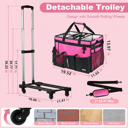 Extra-Large Wearable Cleaning Caddy With Detachable Divider,Cleaning Caddy For Cleaning Supplies Large Cleaning Supply Caddy With Adjustable Shoulder Strap & Waist Belt For Cleaners