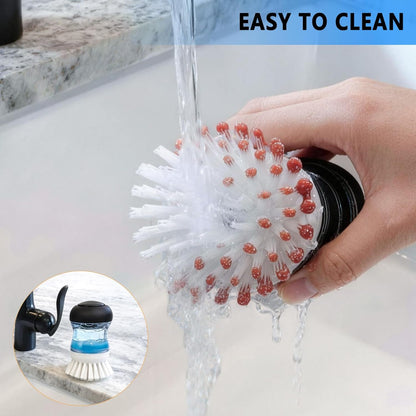 4 Pack Dish Brush Refill Heads for OXO Soap Dispensing Palm Brush, Kitchen Dish Scrubber Cleaning Replacement Head, Gray