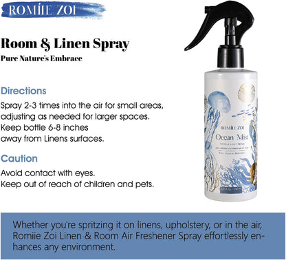 ROMIIE ZOI Room Spray Lemon, Air Freshener Spray Made with Natural Plant Extract, Scented Room Spray for Home Fragrance Fabric Spray Freshener 8.5 FL OZ