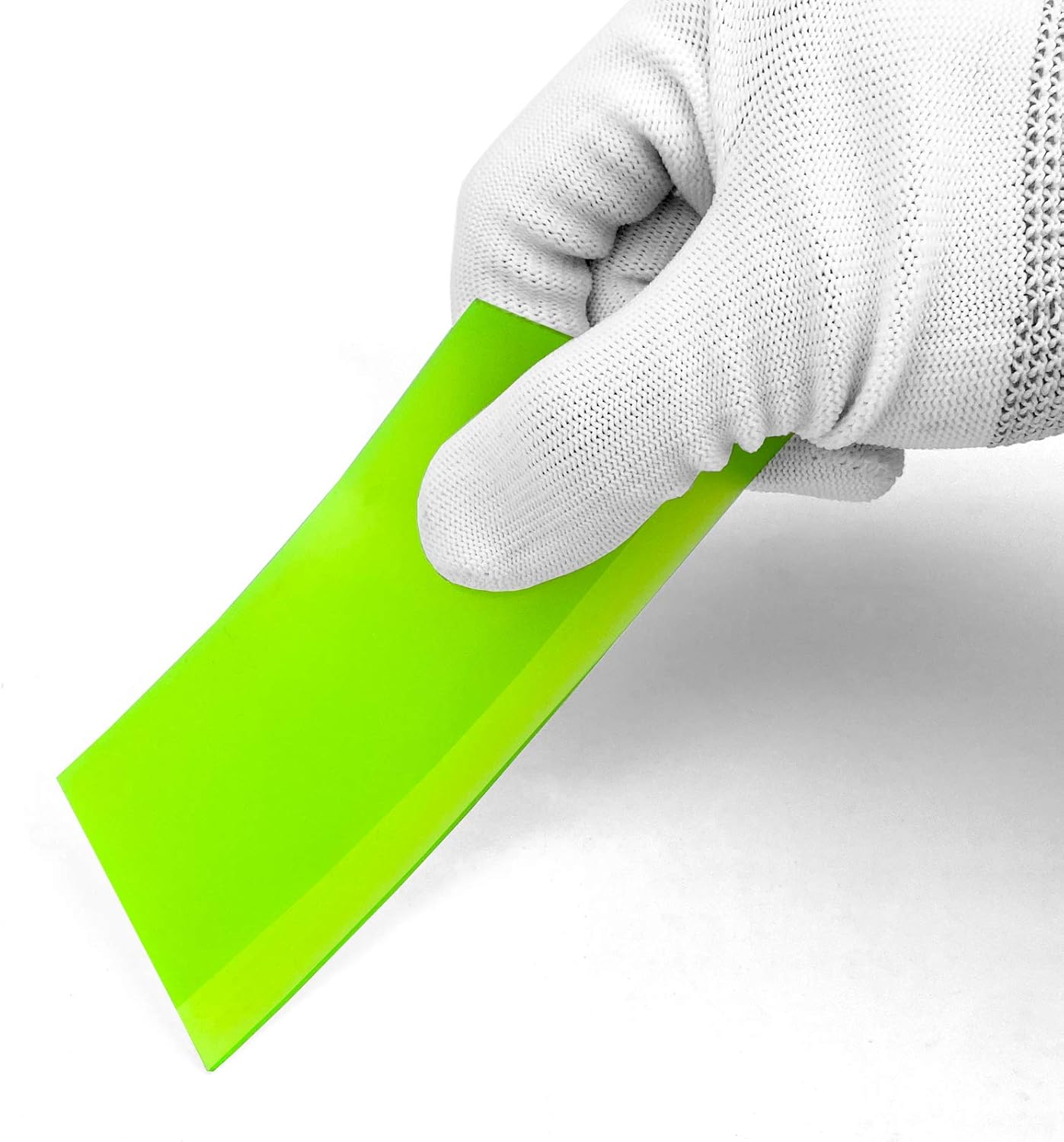 CARTINTS 2pack Mini Squeegee Rubber Squeegee, 5.1x 2 inch, for Cleaning Glass, Shower Door and Car Windows and Screen Printing, Blue/Green