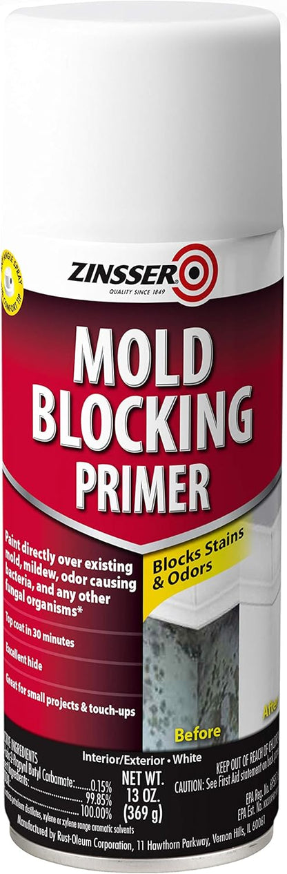 qt Zinsser 276087 White Zinsser, Mold Killing Primer Water-Based Mold Killing Primer