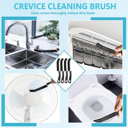 15PCS Crevice Cleaning Brush Set, Hard Bristle Grout Scrub Brushes, Multifunctional Gap Detail Cleaning Tools for Bathroom, Kitchen, Window Sill, Tile Corners & Household Deep Cleaning