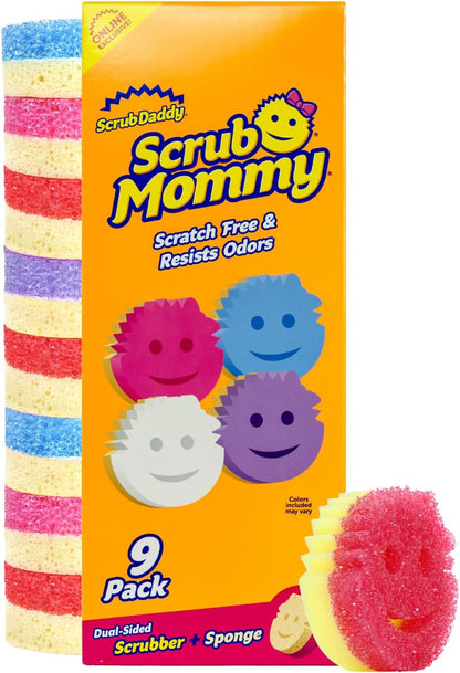 Scrub Mommy Kitchen Sponges - Dual-Sided Dish Sponges for Scrubbing - Non-Scratch Cleaning Sponges for Washing Dishes, Bathroom & Multi-Surface Cleaning - Online Exclusive (3 Count)