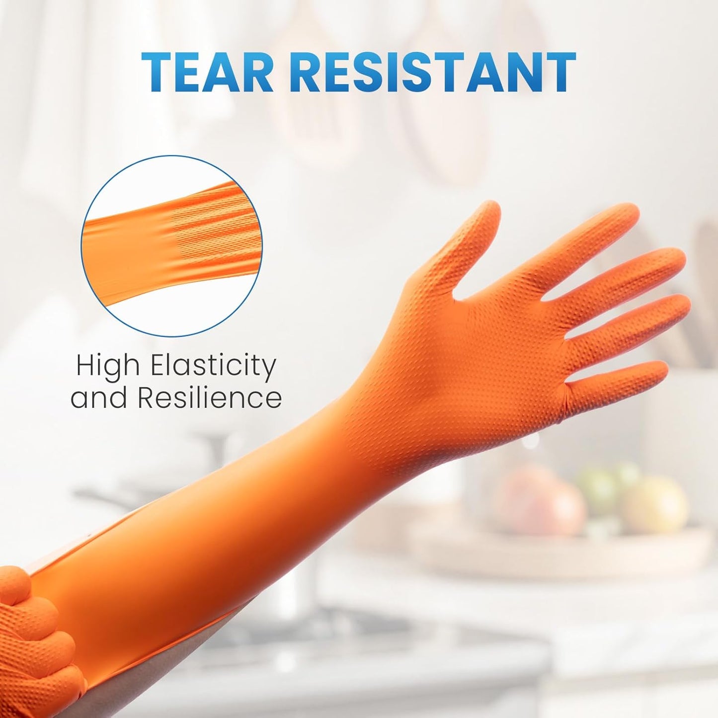 Borje Nitrile Gloves Large, 100 Count Disposable Gloves, Black, Latex-Free Powder-Free, Medical Exam, Food Safe, Cleaning, Cooking
