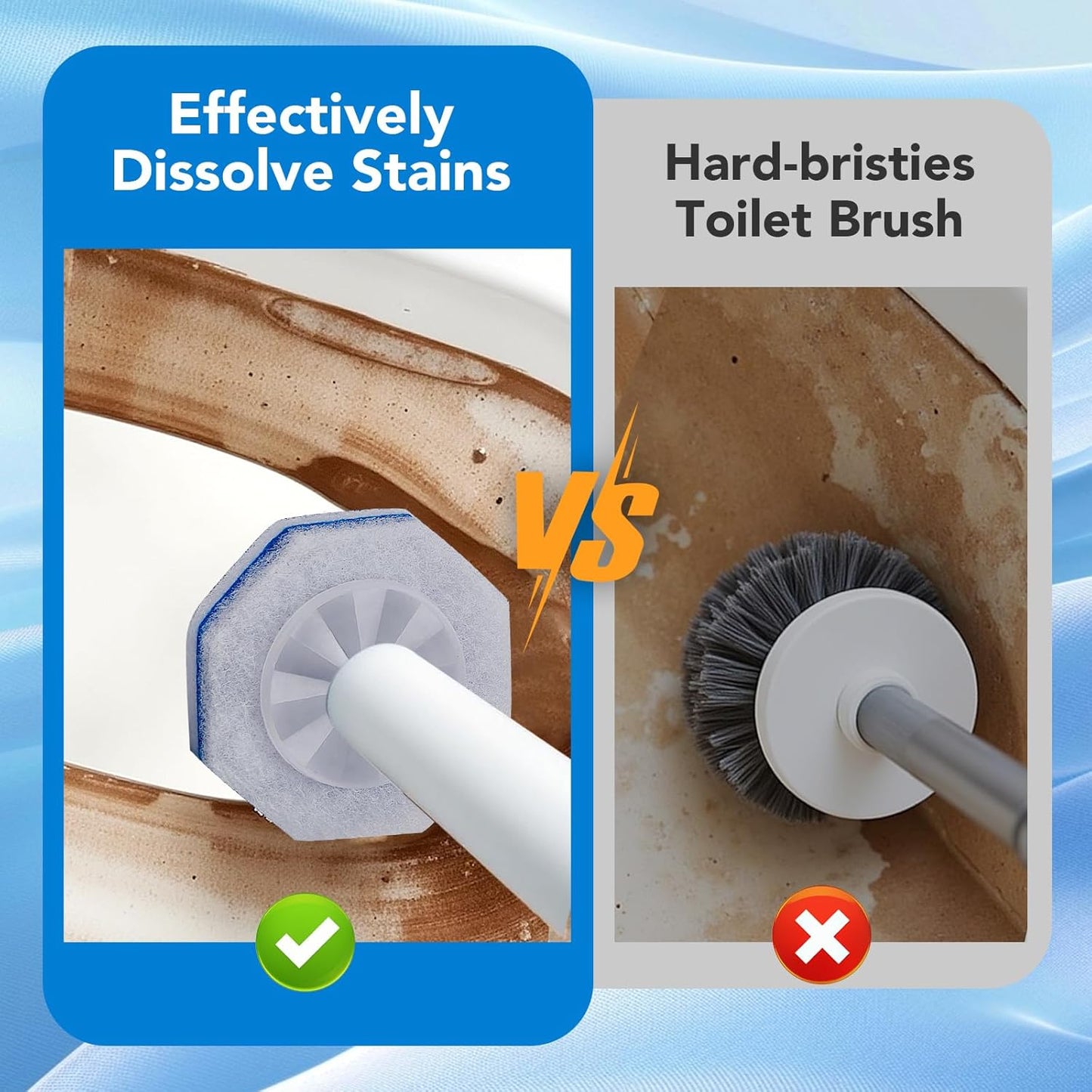 Disposable Toilet Wand Refills for Clorox, 50 Count - Compatible with Clorox Toilet Wand for bathroom Cleaning