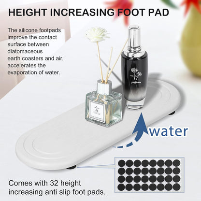 3PCS Water Absorbing Stone Tray, Fast Drying Stone Sink Tray, Stones Soap Trays, Water Absorbent Diatomite Trays, Diatomite Coasters for Kitchen Sink Bathroom Counter, Hand Soap Dish & Holders