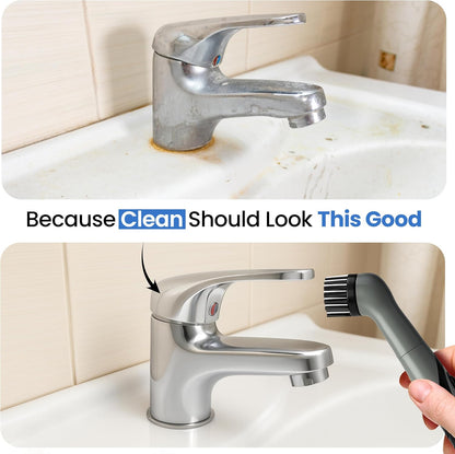 BEEST GroutCare 10000 Electric Spin Scrubber - Bathroom Cleaning Brush w/ 2 Replaceable Heads, IPX6 Waterproof - Cordless Electric Cleaning Brush Scrubber for Bathtub, Shower, Grout, Tile, Kitchen