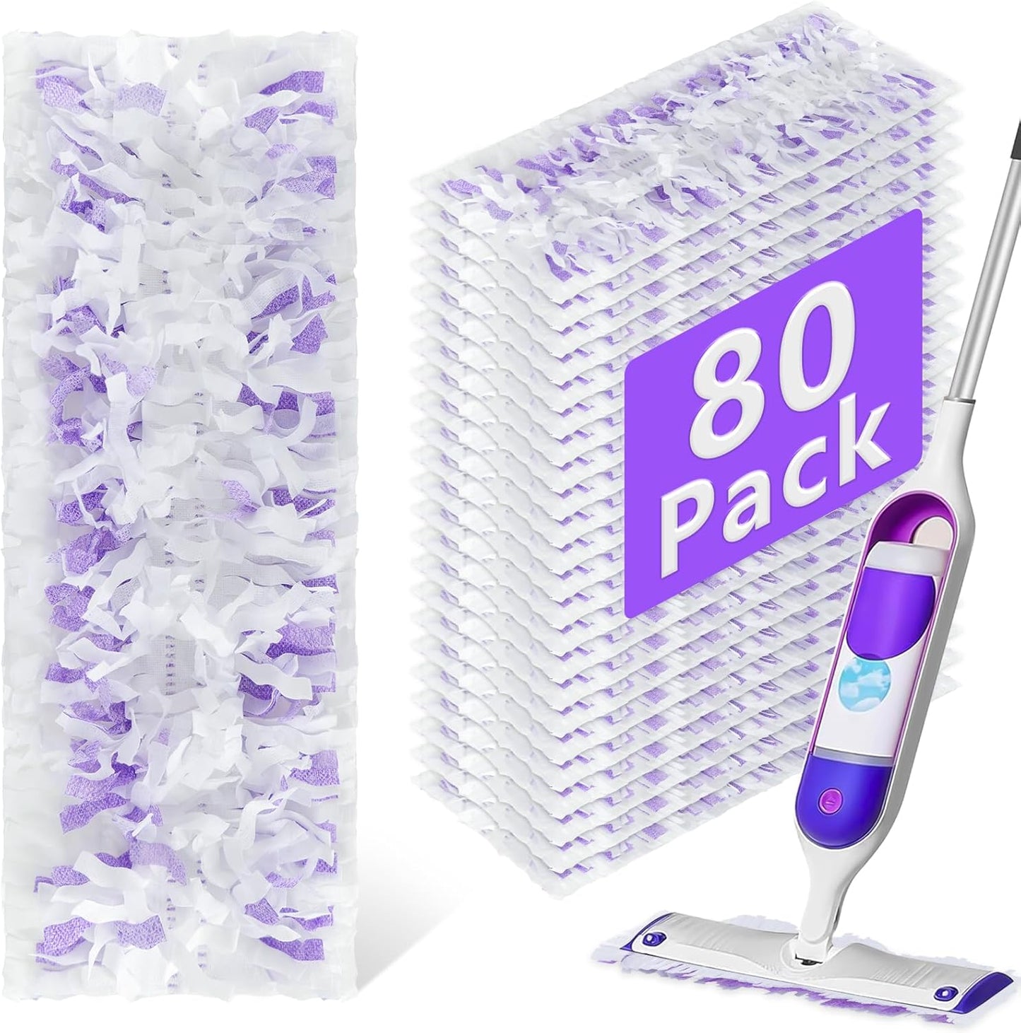 24 Pack Power Mop Refills Pads for Swiffer PowerMop，Swifter Wet Pads Refill for Swiffer,Unscented&Thickened Mopping Pads Replacement Pads for Multi-Surface &Wood Floor Cleaning