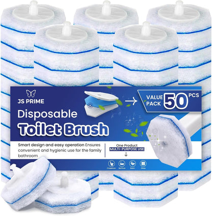 50 Count Toilet Wand Refills for Clorox Toilet Wand, 5X Cleaning Power, Replacement Heads for Clorox Wand, High-Density Disposable Brush Scrubber - No Falling Apart, Fresh Fragrance