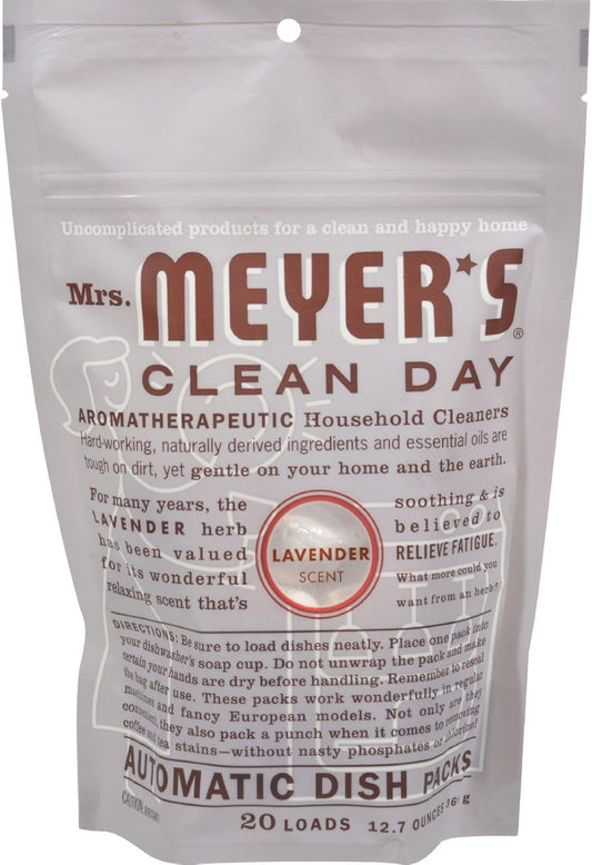 MRS. MEYER'S CLEAN DAY Automatic Dishwasher Pods, Lemon Verbena, 20 Count