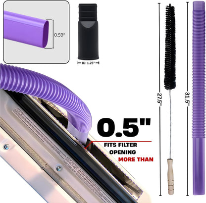 For Shark Navigator, Rotator & Rocket Vacuums: Flexible Crevice Tool for Hard to Reach Places, Dryer Vent Vacuum Attachment (Replacement Attachment Kit)