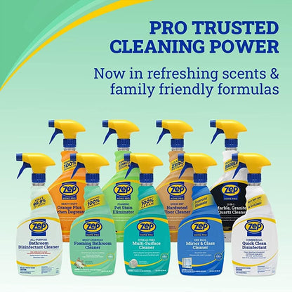 Zep Home Pro Multi-Purpose Foaming Bathroom Cleaner - 32 Fl. Oz. - R53106 - Pro Trusted Cleaning Power: Now in Refreshing Scents and Family Friendly Formulas (1)
