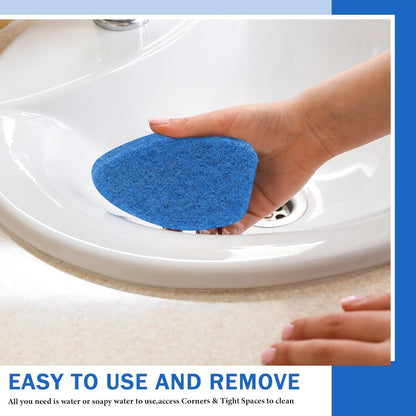 Baderke 4 Pcs Tub Tile Scrubber Cleaning Brush Pads (Without Handle) Brush Non-Scratch Scouring Pads for Shower Bathroom Buildup Toilet Wall Floor (Orange)