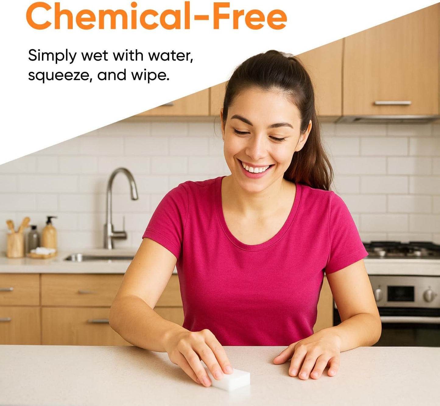 Superio Miracle Eraser Sponges - 6 Count - Effective Cleaning for Kitchen, Bathroom, Walls & More