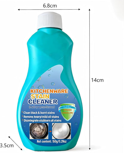 Kitchenware Stain Cleaner, Strong Descaling, Multi-purpose Oil Stain Remover, Pot Pan Bottom Cleaning Paste,Powerful Kitchenware Cleaner, Cooktop Pot Cleaner Effortless for Burned Cookware (150g) (1)