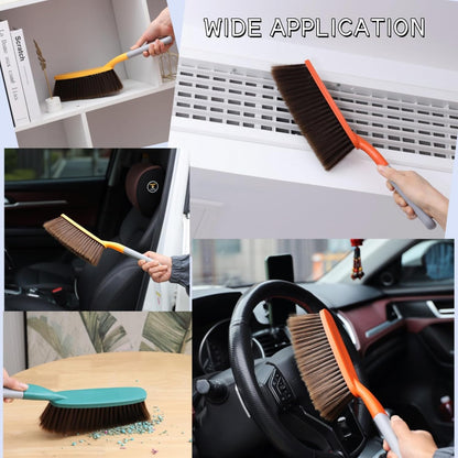3 Pack 15" Hand Broom Brush,Soft Bristle Cleaning Brush,Crumb Debris Sweeping Brush,Dusting Brush,Comfort for Bed Car Couch Desk Sofa Furniture Clothes,Small Particles Hair Remover(3color)