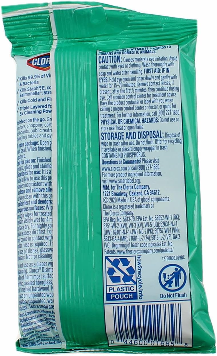 Clorox Disinfecting Wipes, Fresh Scent, To Go Pack!, 9 ct. (6 Pack)